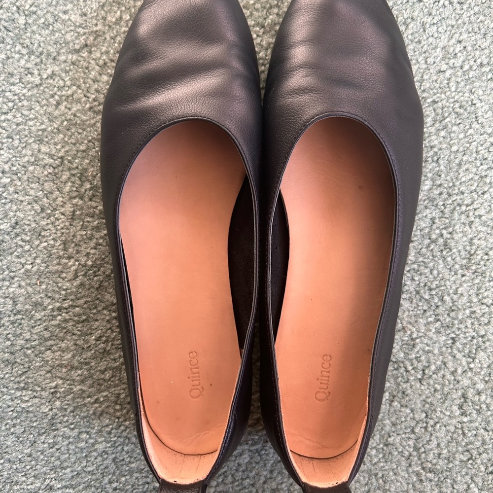 Quince Italian Leather Glove Ballet Flat in Black